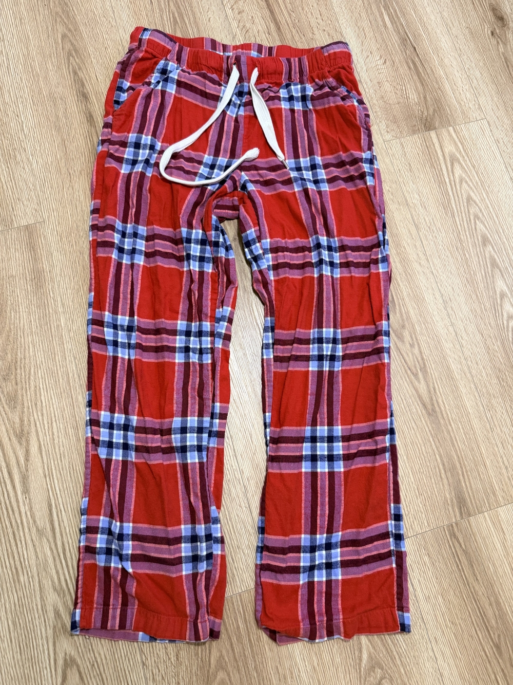aerie Red Plaid Lounge Women's Pajama Pants with Drawstring Size M